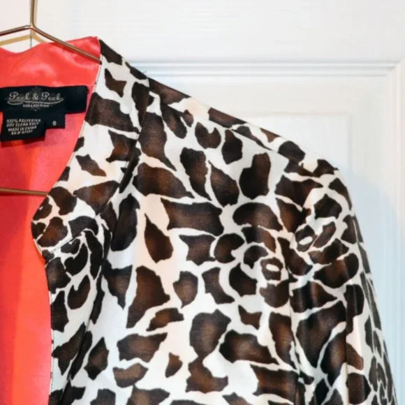 Peck & Peck lined jacket, roses and leaves, size 8 - Picture 5 of 5